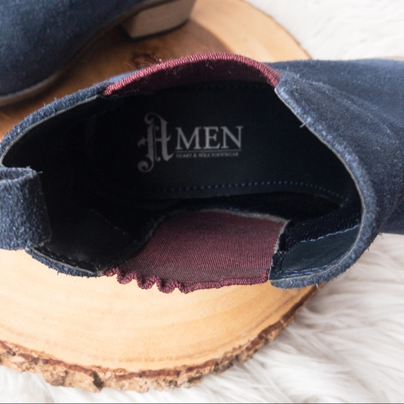 AMEN Heart and Sole Blue Suede Ankle Boots Women Size 4 - Picture 10 of 14